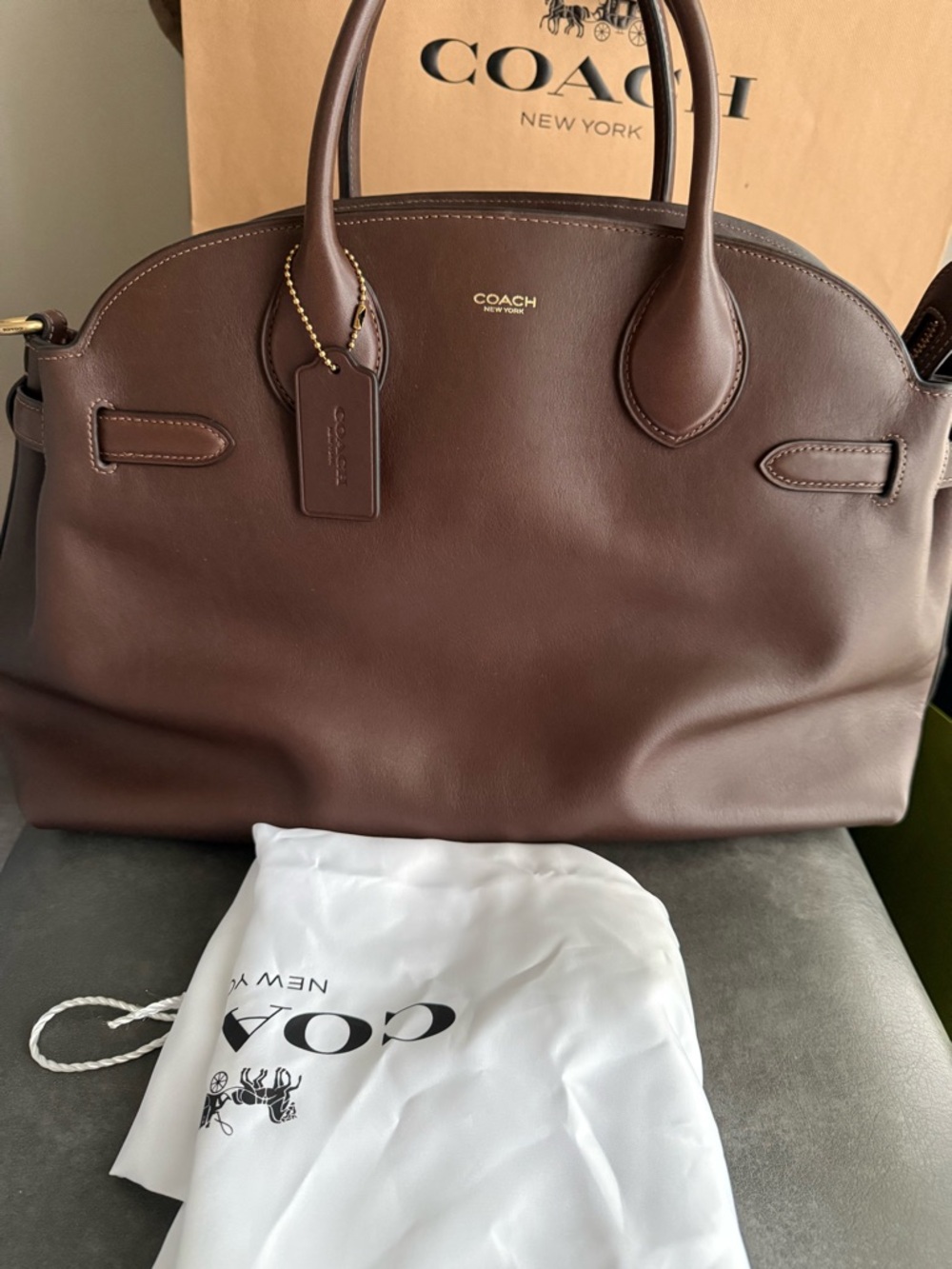 COACH Soft Empire Carryall Bag 40 in Maple